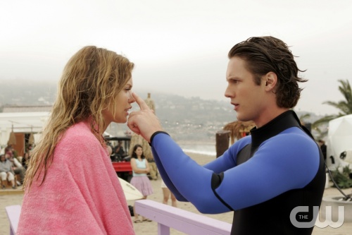 "Best Lei'ed Plans"--AnnaLynne McCord as Naomi Clark and Zachary Abel as Zach on 90210 on The CW. Photo: Scott Alan Humbert/The CW &copy;2010 The CW Network. All Rights Reserved.