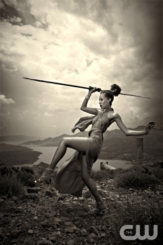"Exploring Greece" -- Nigel Barker photographs the models re-creating ancient Olympic sports on America's Next Top Model on The CW.  Pictured: Dominique Photo: Nigel Barker/Pottle Productions Inc ©2011 Pottle Productions Inc. All Rights Reserved.