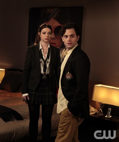"Crazy Cupid Love" GOSSIP GIRL Pictured (L-R) Michelle Trachtenberg as Georgina Sparks and Penn Badgley as Dan Humphrey  PHOTO CREDIT:  GIOVANNI RUFINO/©2012 The CW Network, LLC. All Rights Reserved