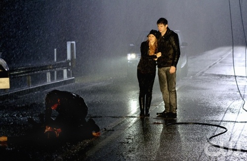 "Darkness on the Edge of Town"  -- Pictured (L-R):  Sophia Bush as Brooke, Austin Nichols as Julian,  Bethany Joy Galeotti as Haley James Scott and James Lafferty as Nathan Scott  in ONE TREE HILL on The CW. Photo: Fred Norris/The CW &copy;2010 The CW Network, LLC. All Rights Reserved