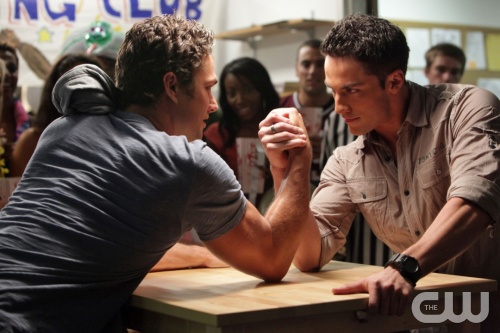 "Brave New World" - Taylor Kinney as Mason, Michael Trevino as Tyler in THE VAMPIRE DIARIES on The CW.  Photo: Quantrell Colbert/The CW  &copy;2010 The CW Network, LLC. All Rights Reserved.