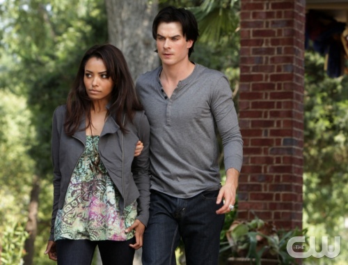 "Masquerade" - Katerina Graham as Bonnie, Ian Somerhalder as Damon in THE VAMPIRE DIARIES on The CW.  Photo: Quantrell D. Colbert/The CW  ©2010 The CW Network, LLC. All Rights Reserved.