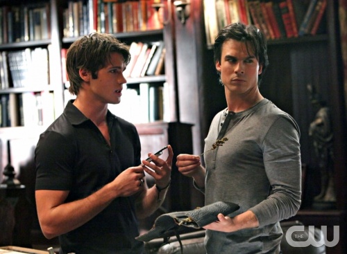 "Plan B" - Steven R. McQueen as Jeremy, Ian Somerhalder as Damon in THE VAMPIRE DIARIES on The CW. Photo: Quantrell Colbert/The CW &copy;2010 The CW Network, LLC. All Rights Reserved.