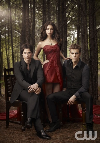 The Vampire Diaries  Pictured: Ian Somerhalder as Damon, Nina Dobrev as Elena, Paul Wesley as Stefan  Photo Credit: Art Streiber / The CW  © 2010 The CW Network, LLC. All Rights Reserved.