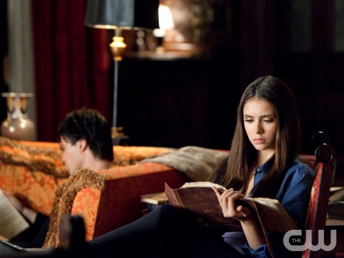 "The House Guest" - Ian Somerhalder as Damon Salvatore and Nina Dobrev as Elena Gilbert in THE VAMPIRE DIARIES on The CW. Photo: Annette Brown/The CW &copy;2011 The CW Network, LLC. All Rights Reserved.