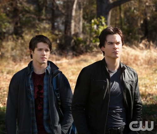 "Know Thy Enemy" - Steven R. McQueen as Jeremy Gilbert, Ian Somerhalder as Damon Salvatore  in THE VAMPIRE DIARIES on The CW. Photo: Annette Brown/The CW ©2011 The CW Network, LLC. All Rights Reserved.