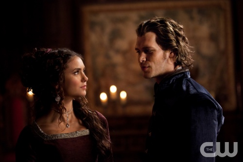 "Klaus" - Nina Dobrev as Catherine and Joseph Morgan as Klaus in THE VAMPIRE DIARIES on The CW. Photo: Bob Mahoney/The CW &copy;2011 The CW Network, LLC. All Rights Reserved.