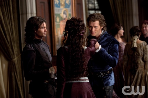 "Klaus" - Daniel Gillies as Elijah, Nina Dobrev as Catherine and Joseph Morgan as Klaus in THE VAMPIRE DIARIES on The CW. Photo: Bob Mahoney/The CW &copy;2011 The CW Network, LLC. All Rights Reserved.