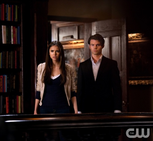 "Klaus" - Nina Dobrev as Elena Gilbert and Daniel Gillies as Elijah in THE VAMPIRE DIARIES on The CW.  Photo: Bob Mahoney/The CW  ©2011 The CW Network, LLC. All Rights Reserved.