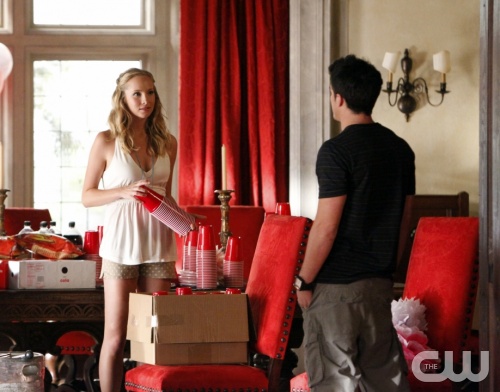 "THE BIRTHDAY "--Candice Accola as Caroline and Michael Trevino as Tyler on THE VAMPIRE DIARIES on The CW. Photo: Quantrell D. Colbert/The CW ©2011 The CW Network. All Rights Reserved.