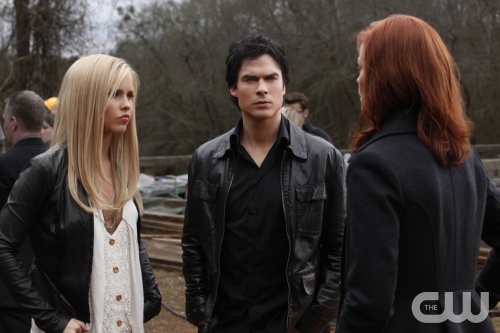 "Break On Through"--LtoR: Claire Holt as Rebekah, Ian Somerhalder as Damon, and Cassidy Freeman as Sage on THE VAMPIRE DIARIES on The CW. Photo: Quantrell D.Colbert/The CW ©2012 The CW Network. All Rights Reserved.