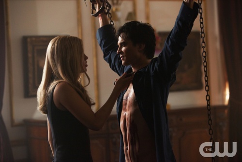 "The Murder of One"--LtoR: Claire Holt as Rebekah and Ian Somerhalder as Damon on THE VAMIPIRE DIARIES on The CW. Photo: Bob Mahoney/The CW ©2012 The CW Network. All Rights Reserved.