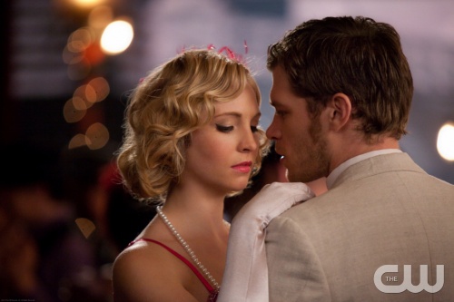 THE VAMPIRE DIARIES "Do Not Go Gentle" Pictured (L-R): Candice Accola as Caroline and Joseph Morgan as Klaus.  Quantrell Colbert/The CW ©2012 The CW Network, LLC. All Rights Reserved.