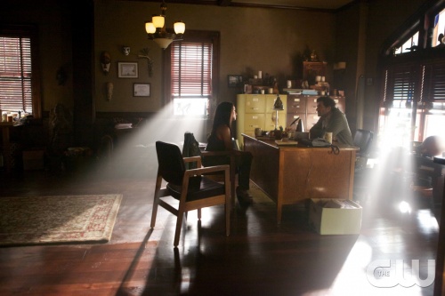 The Vampire Diaries -- â€œThe Killerâ€ -- Pictured (L-R): Kat Graham as Bonnie and David Alpay as Professor Shane â€” Image Number: VD405a_0112.jpg â€” Photo Credit: Annette Brown/The CW -- © 2012 The CW Network, LLC. All rights reserved. Photo:  Annette Brown/ The Warner Bros ©2012 Warner Bros. Television All Rights Reserved